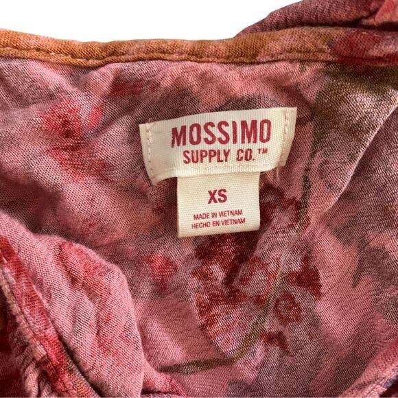 Mossimo Floral Ruffle Romper Boho Wrap Shorts Lace-Up Women's XS Bell Sleeve - Picture 6 of 12